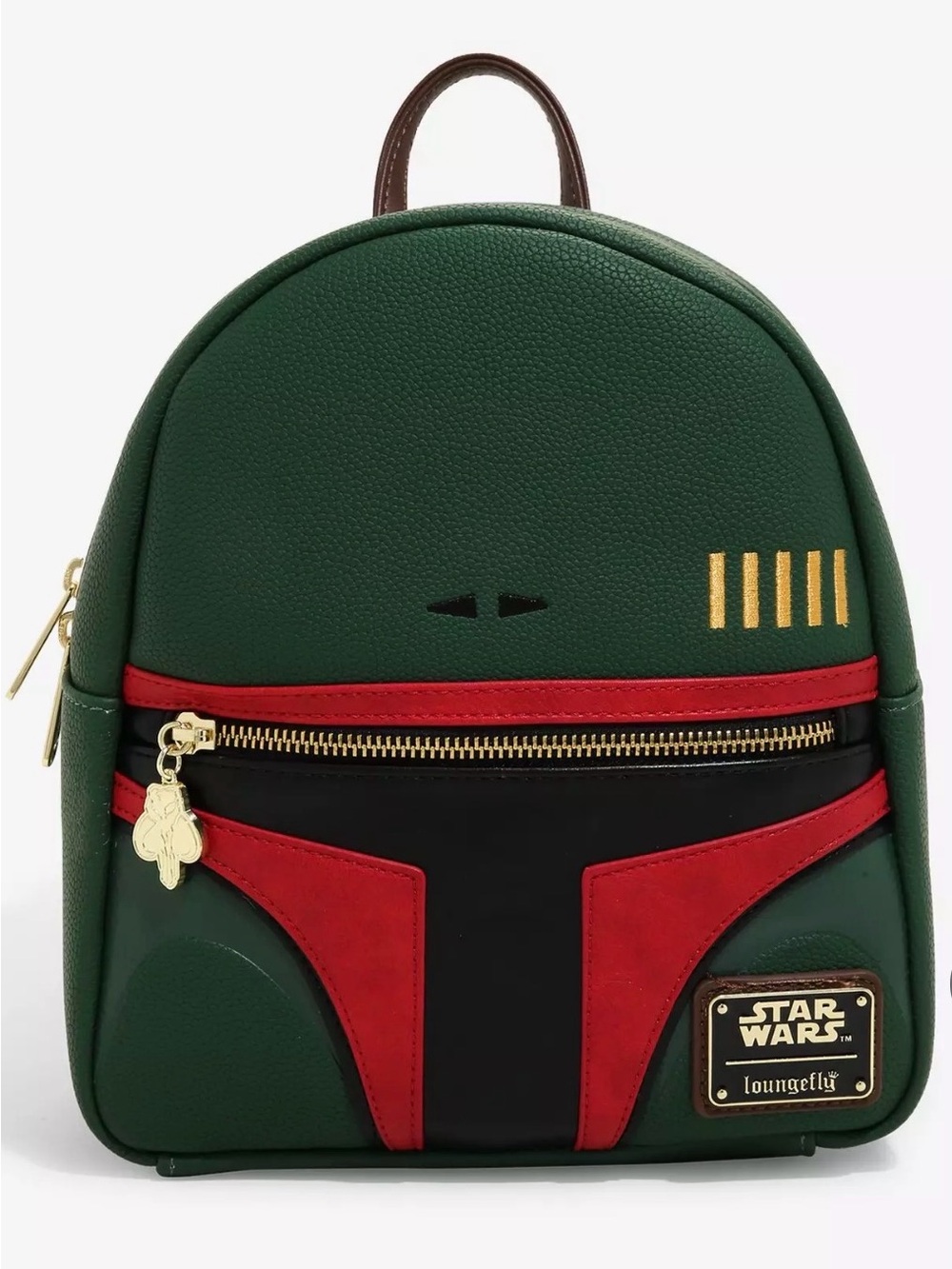 Loungefly Green, Red & Black Boba Fett Mini Backpack